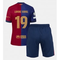 Barcelona Lamine Yamal #19 Domáci Detský futbalový dres 2024-25 Krátky Rukáv (+ trenírky)